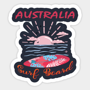 Australia surf board Sticker